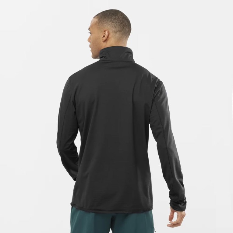 Sudaderas Salomon Essential Lightwarm Half Zip Hombre Negros | MX VESB852